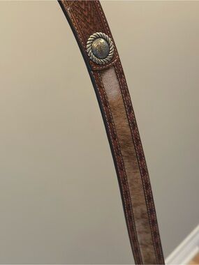 Men's Nocona Genunine Leather Calf Hair Belt size 38